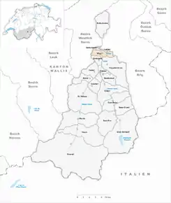 Poziția localității Visp