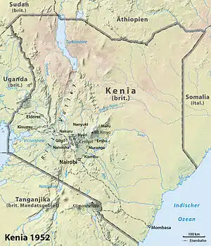 Colonia Kenya în 1952