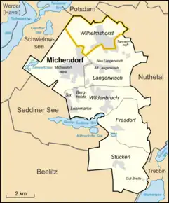 Poziția localității Wilhelmshorst