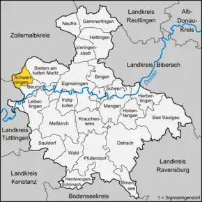 Poziția localității Schwenningen