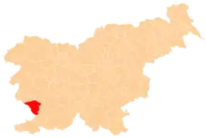 Poziția localității Sežana