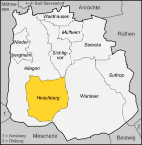 Poziția localității Hirschberg