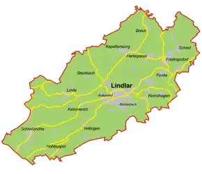 Karte des Gemeindegebietes