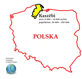 Poziția localității Cașubia