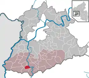 Poziția ortsgemeinde Kastel-Staadt pe harta districtului Trier-Saarburg