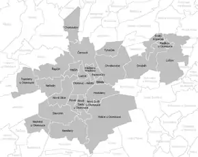 Poziția localității Olomouc