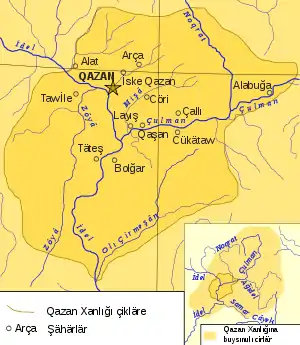Hanatul Kazanului în anii 1540