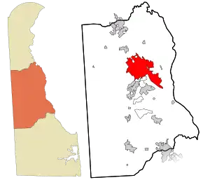 Poziția localității Dover