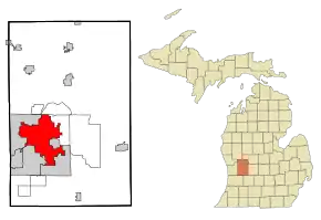 Poziția localității Grand Rapids