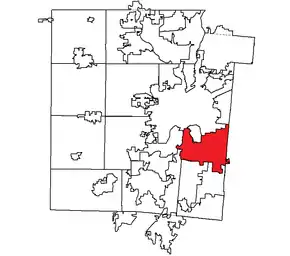 Location within Montgomery County, Ohio