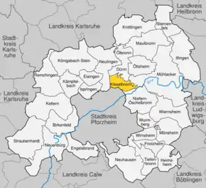 Poziția localității Kieselbronn