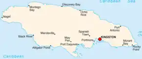 Poziția localității Kingston