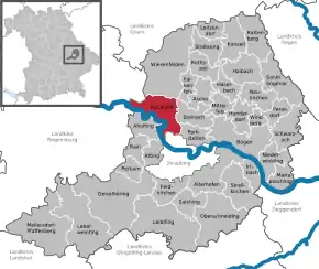 Poziția  Kirchroth pe harta districtului Straubing-Bogen