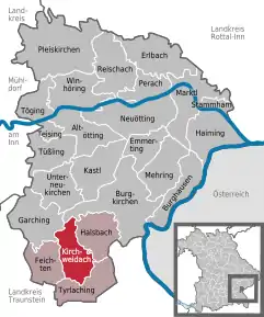 Poziția localității Kirchweidach