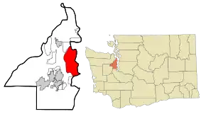 Poziția localității Bainbridge, Washington