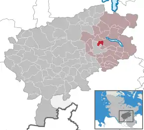 Poziția  Klein Rönnau pe harta districtului Segeberg
