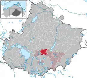 Poziția  Klein Vielen pe harta districtului Mecklenburgische Seenplatte