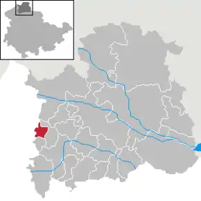 Poziția  Kleinbodungen pe harta districtului Nordhausen