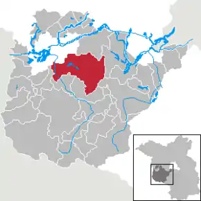 Poziția  Kloster Lehnin pe harta districtului Potsdam-Mittelmark