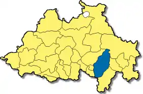 Poziția  Kösching pe harta districtului Eichstätt