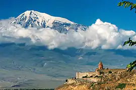 Muntele Ararat și mănăstirea Khor Virap, Armenia