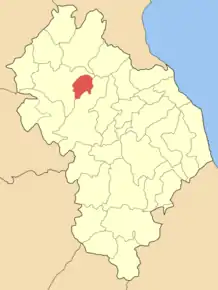 Poziția localității Tsaritsani