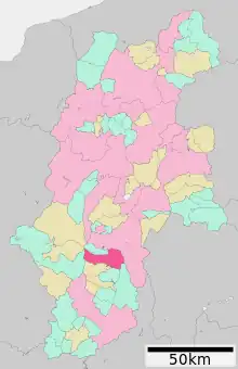 Poziția localității Komagane