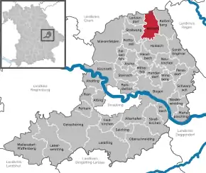 Poziția  Konzell pe harta districtului Straubing-Bogen