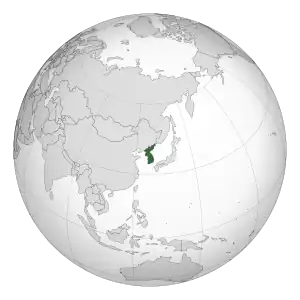 Teritoriul regatului Joseon după cuceririle regelui Sejong