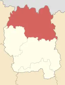 Poziția localității Raionul Korosten, Jîtomîr