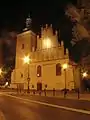 Biserică, nocturnă în Lublin.