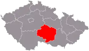 Poziția regiunii Vysočina