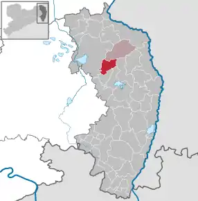 Poziția  Kreba-Neudorf pe harta districtului Görlitz