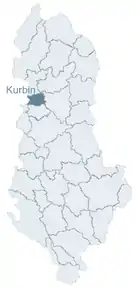 Poziția localității Districtul Kurbin