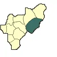 Poziția orașului Bad Laasphe pe harta districtului Siegen-Wittgenstein