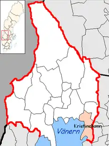 Localizarea comunei în cadrul comitatului