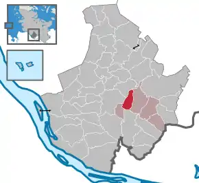 Poziția  Kummerfeld pe harta districtului Pinneberg