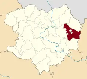 Poziția localității Raionul Kupeansk, Harkiv