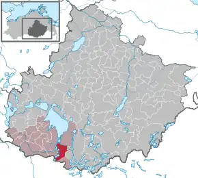 Poziția  Lärz pe harta districtului Mecklenburgische Seenplatte