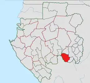 Poziția localității Lekoko