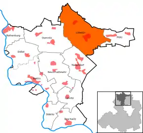 Poziția localității Löbejün