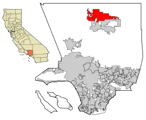 Poziția localității Lancaster, California