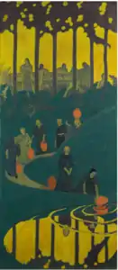 Femei la izvor, de Paul Sérusier (1898), în Musée d'Orsay din Paris