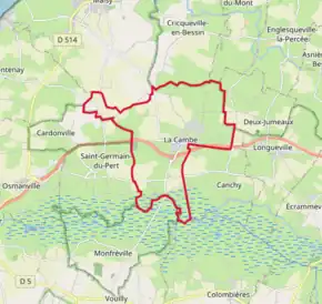 Poziția localității La Cambe