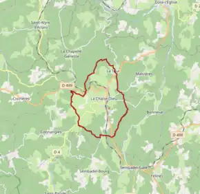 Poziția localității La Chaise-Dieu