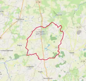 Poziția localității La Chapelle-Saint-Laurent