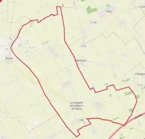 Poziția localității La Chapelle-Saint-Martin-en-Plaine