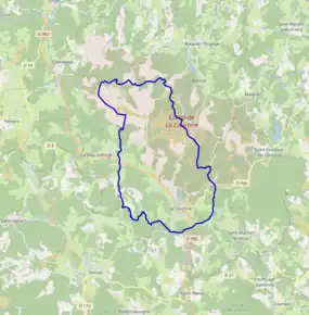 Poziția localității La Courtine