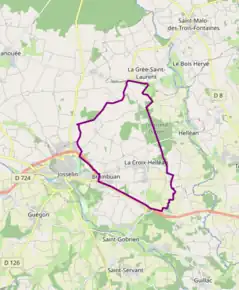 Poziția localității La Croix-Helléan