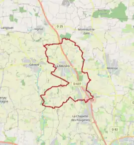 Poziția localității La Mézière